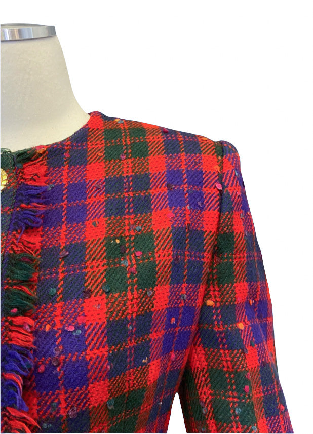 Vintage Givenchy Plaid Jacket